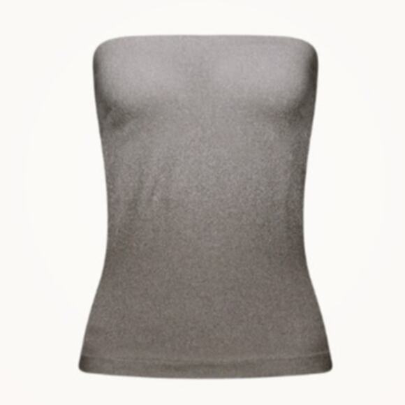 Wolford Tops - Wolford Fading Shine Sleeveless Shirt Tube Top Stretch Silver Size Small NWT